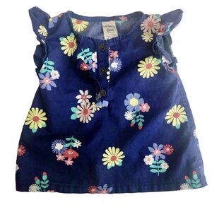5/$25 Carter's Retro Print Floral Top Size 3-6m